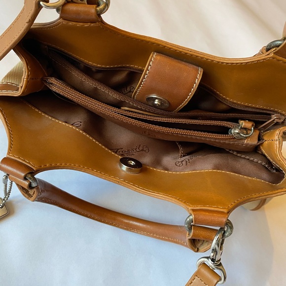 Fossil Vintage Classic Canvas Satchel Purse Bag - Picture 6 of 13